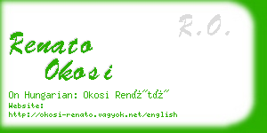 renato okosi business card